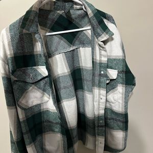 Green nd white medium plaid jacket